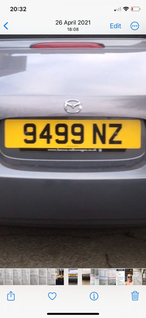 Cherished car registration numbers
