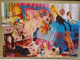 Naughty Puppies 1000 Piece Jigsaw Puzzle