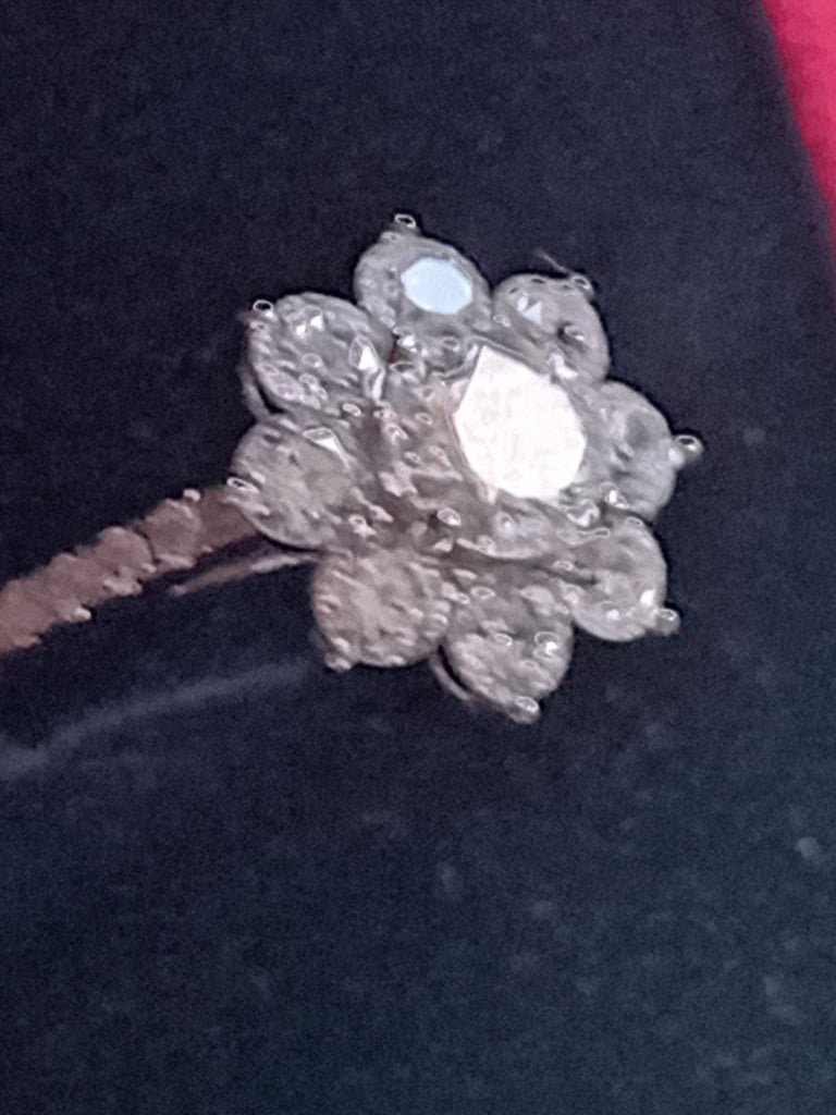 Sterling silver moissanite ring size o