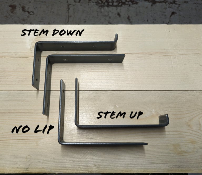 Coloured Raw Steel Shelf Brackets 