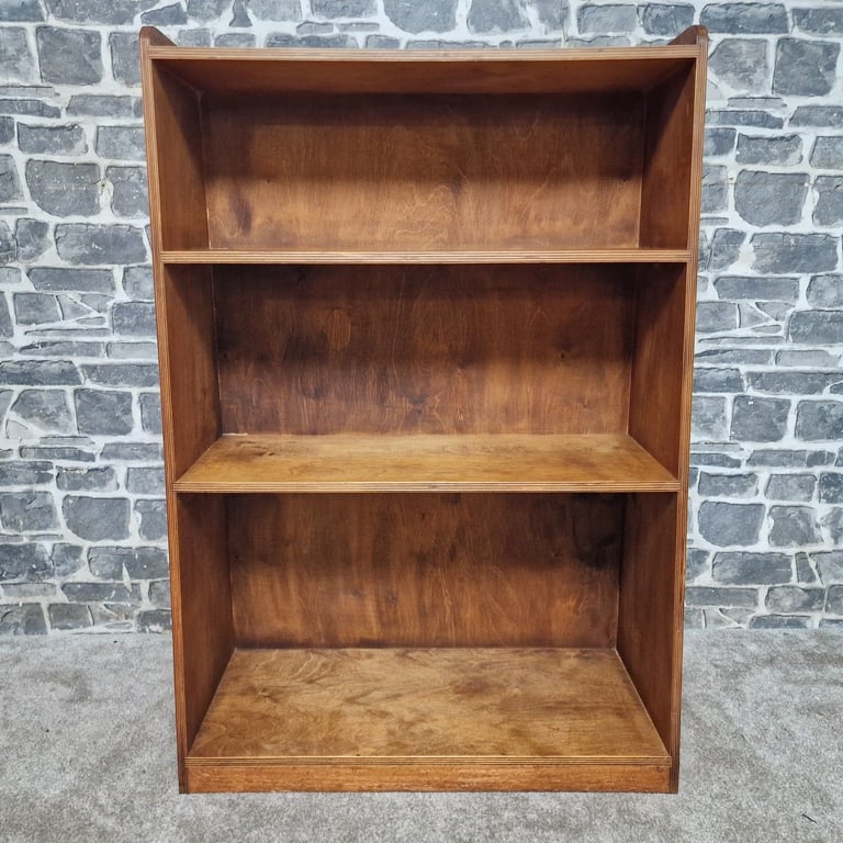 image for Vintage Solid Wood Bookcase – 3 Shelves