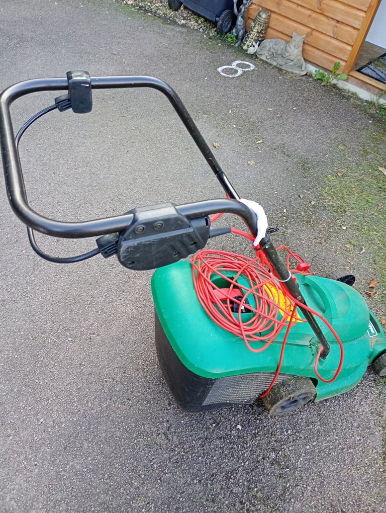 image for Qualcast corded lawnmower with grass catcher 