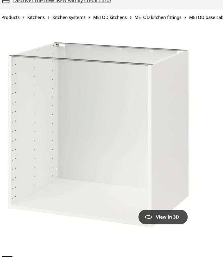 image for IKEA Metod Base cabinet frame, white, 80x60x80 cm