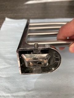 Bathroom chrome floating shelf