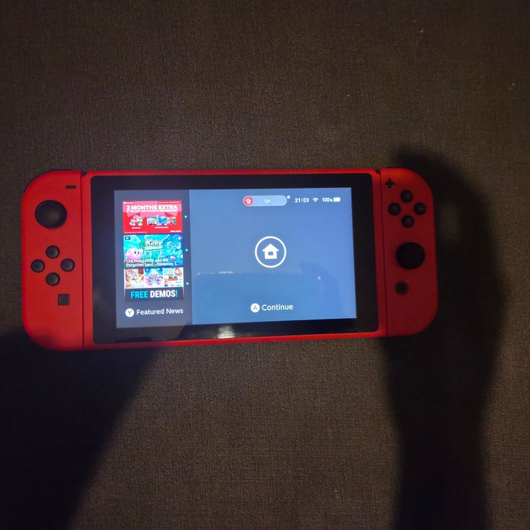 Nintendo Switch v2 Limited Mario Red and Blue Edition