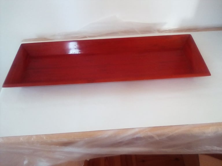image for Long red handy tray.