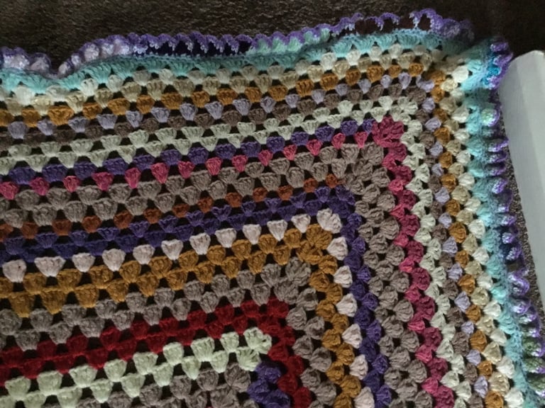 Hand made crochet blanket newc