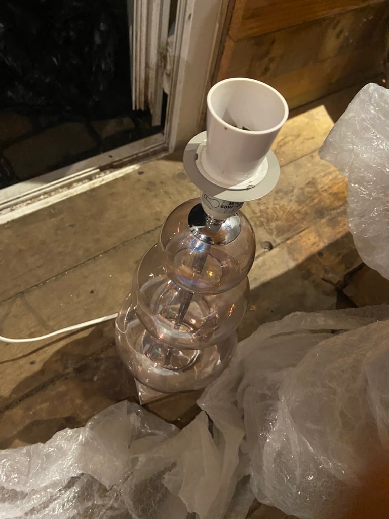 Glass bedside lamps 