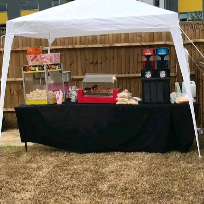 Bouncy castle Candy Floss Popcorn slush chocolate fountain waffle hire