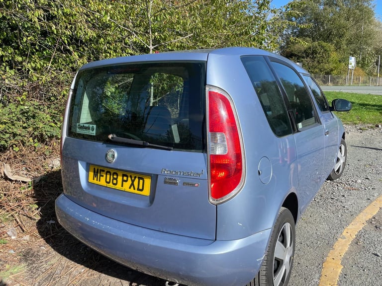 SKODA ROOMSTER 1.2 HTP PETROL MPV 08 REG SERVICE HISTORY MOT JANUARY 31ST 2026 LOW INSURANCE 45+MPG