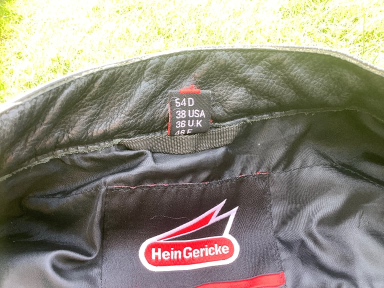 🏍️ HEIN GERICKE LEATHER MOTORCYCLE 🏍️ JACKET 🧥 (UK SIZE 36) BLACK