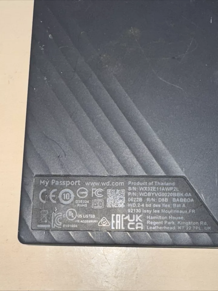 WD 2TB Hard Drive My Passport