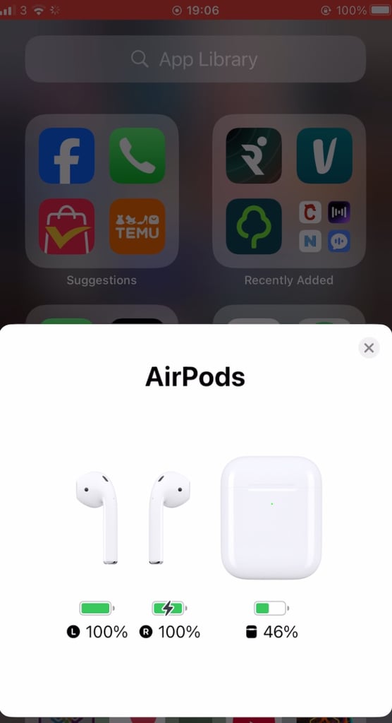 Apple AirPods (2nd generation) with wireless charging case - £35 barely used!