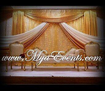 Mendi Stage Hire Mendhi Decoration Asian Catering Engagement Stage Rental £299 Royal Chair Rental