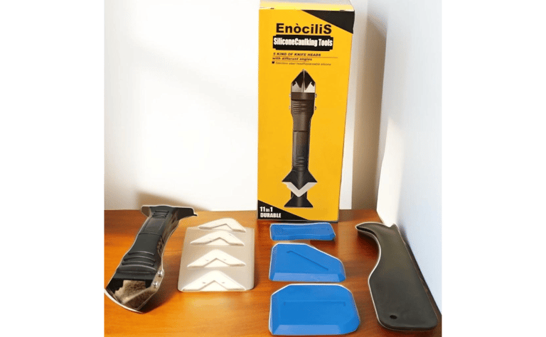 image for EnòciliS Caulking Tool Set, Finishing Tool with Stainless Steel Head, Scraper for Bathroom, Kitchen