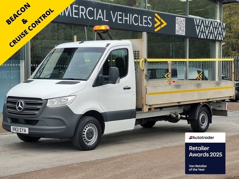 2021 Mercedes-Benz Sprinter 150ps 315 CDI Progressive Dropside with Air Con &amp; Tow Bar Dropsid...