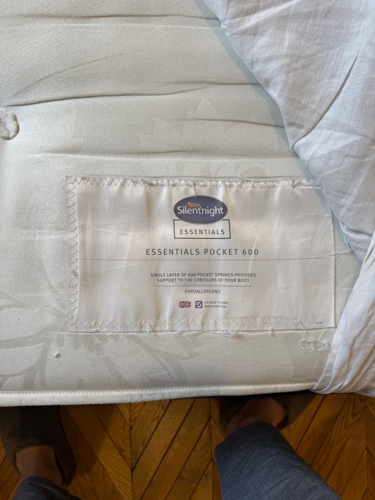 2x Leather Double Beds and Mattresses