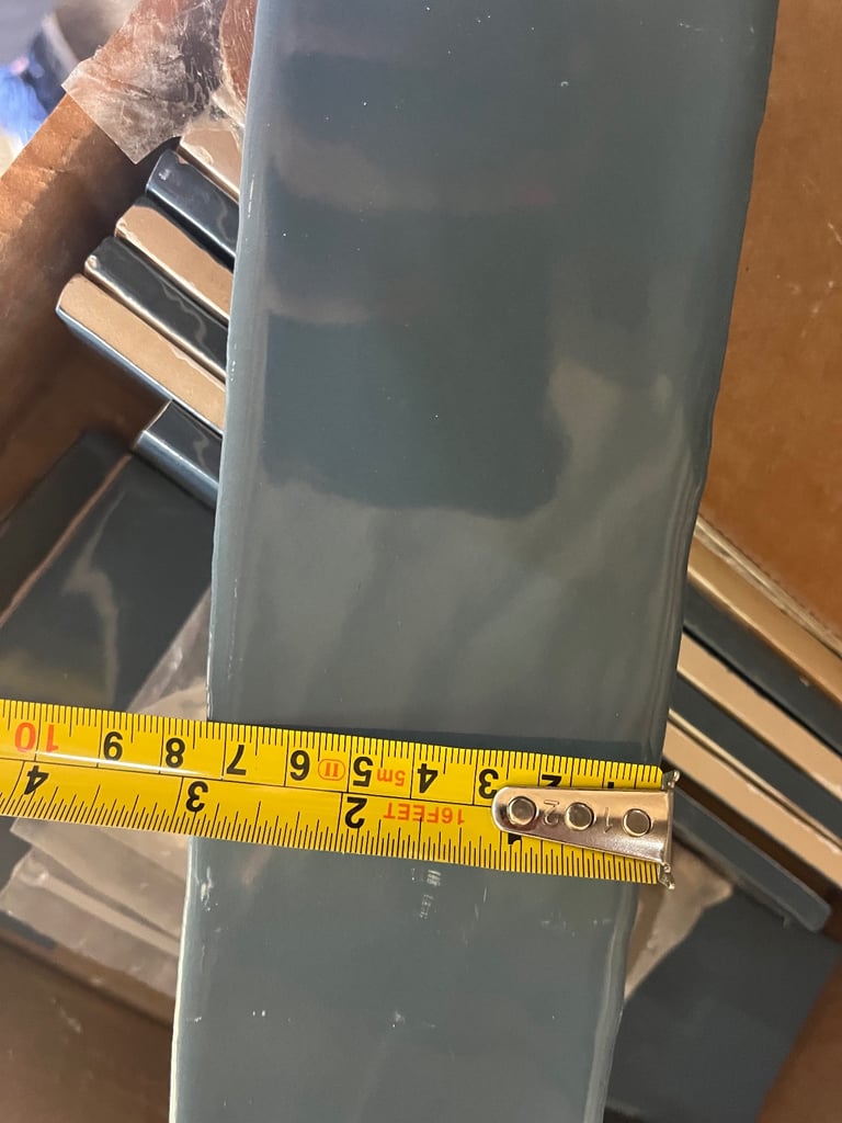 Vernisse tiles blue 67 plus cuts and 2 trims 