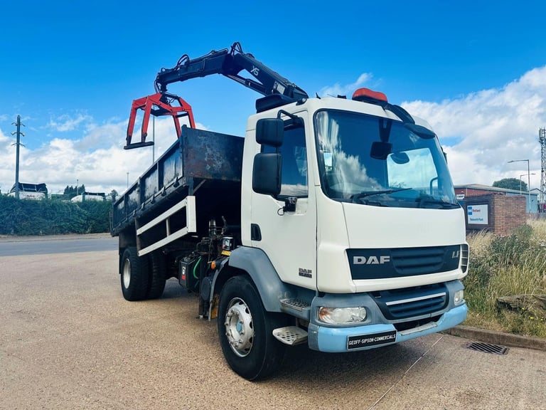 DAF LF 55 220 2008 (58) 18 TON TIPPER GRAB, HIAB 099 CRANE