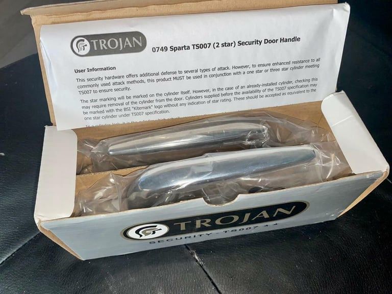 Trojan 0749 Sparta TS007 Security Door Handle. Brand New Boxed - 2 Available