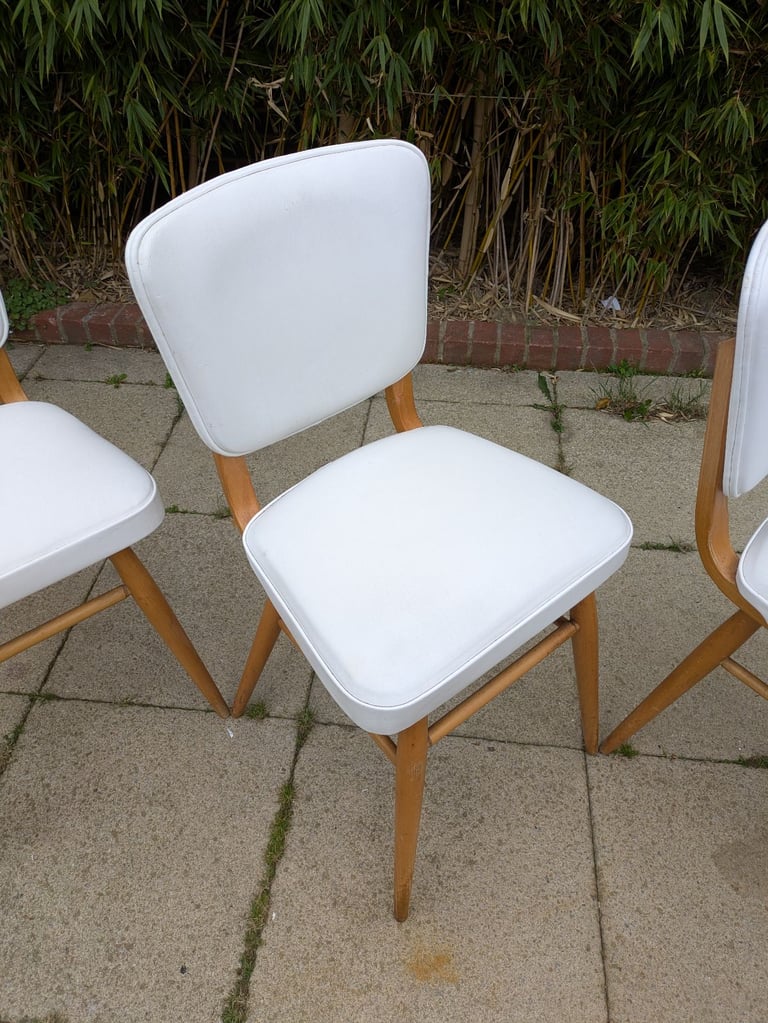 4 x Vintage Retro Dining Chairs MCM Delivery Available 