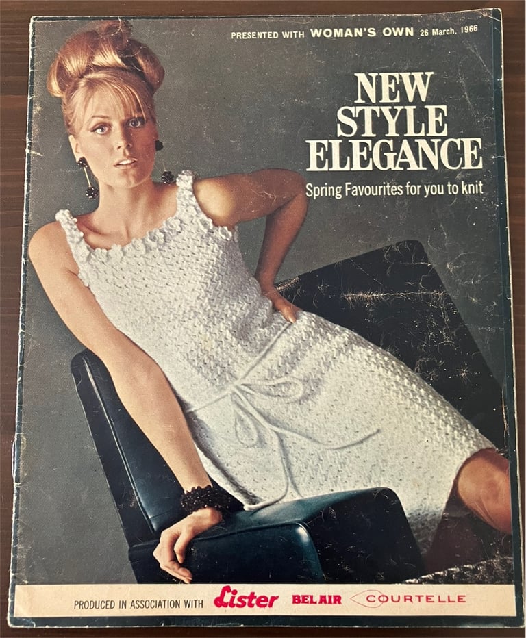 image for Vintage 1966 knitting pattern leaflet