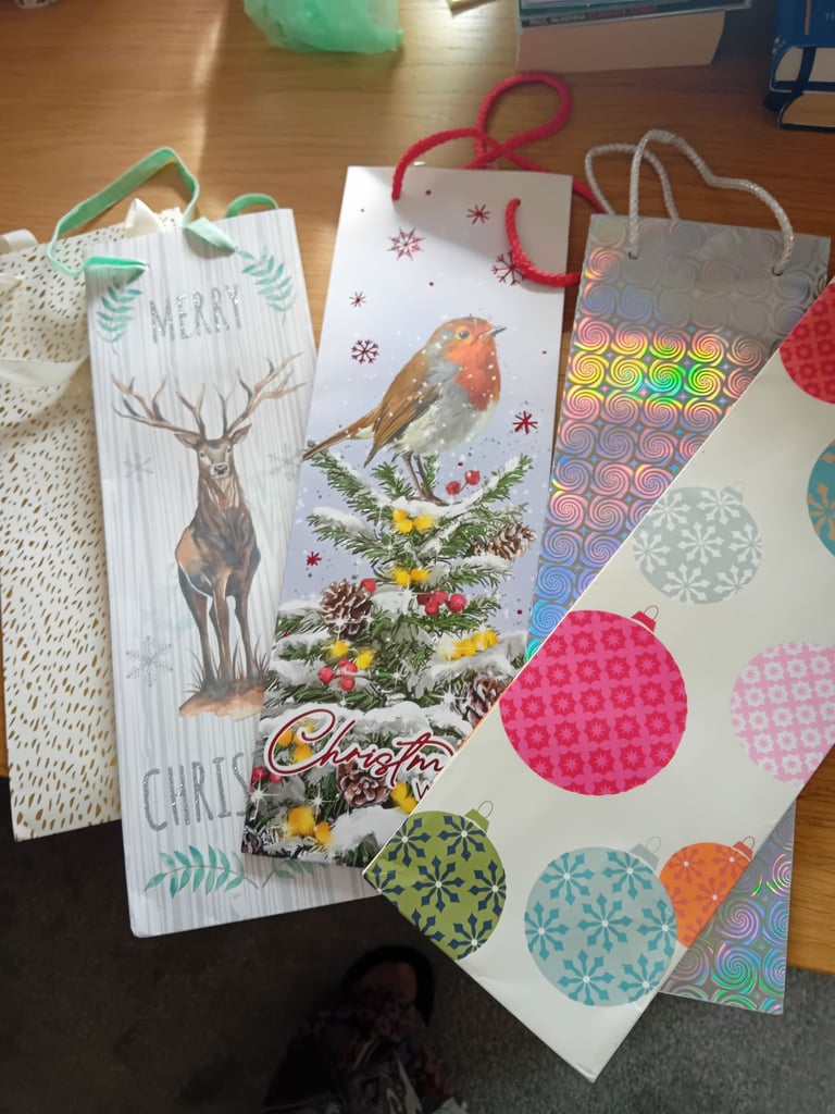 image for Five Christmas bottle bags
