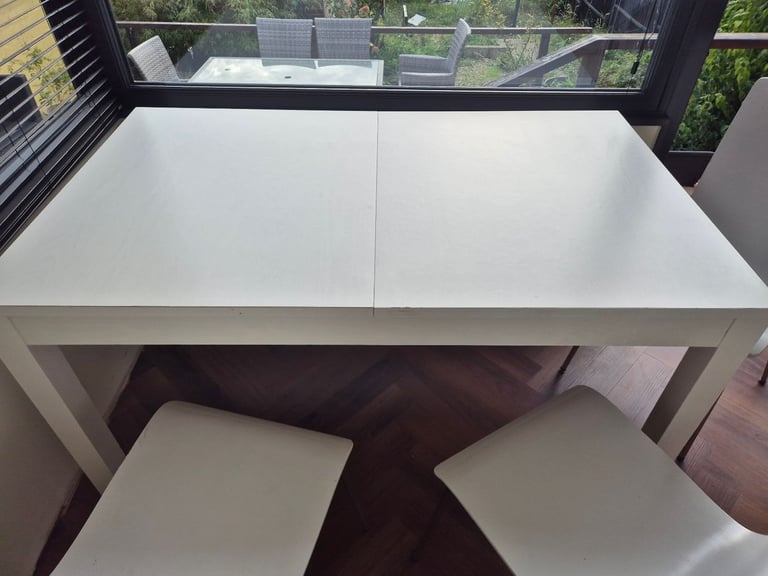 White Extendable Dining Table 