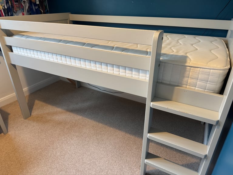 image for M&S Grey Mid Sleeper Bed with Silent Night Mattress