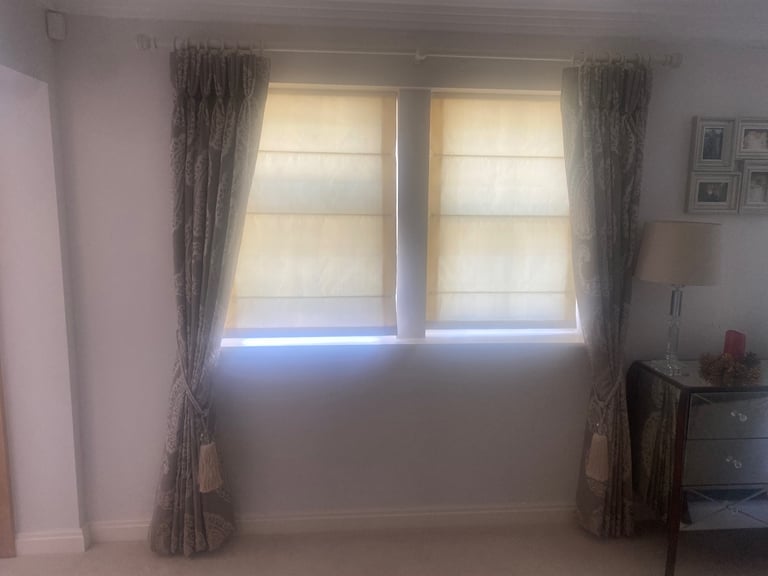 False Beige Curtains 