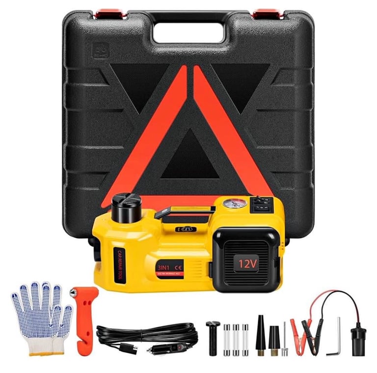 image for 3 in 1 Electric Car Jack 12V DC 5 Ton Lift Hydraulic Jack kit Roadside Tire Change Lifting Tools JIY