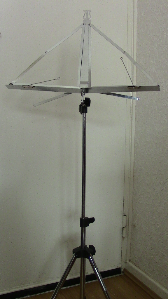SHEET MUSIC BOOK STAND + CARRYING BAG PORTABLE FOLDING METAL STAND ADJUSTABLE