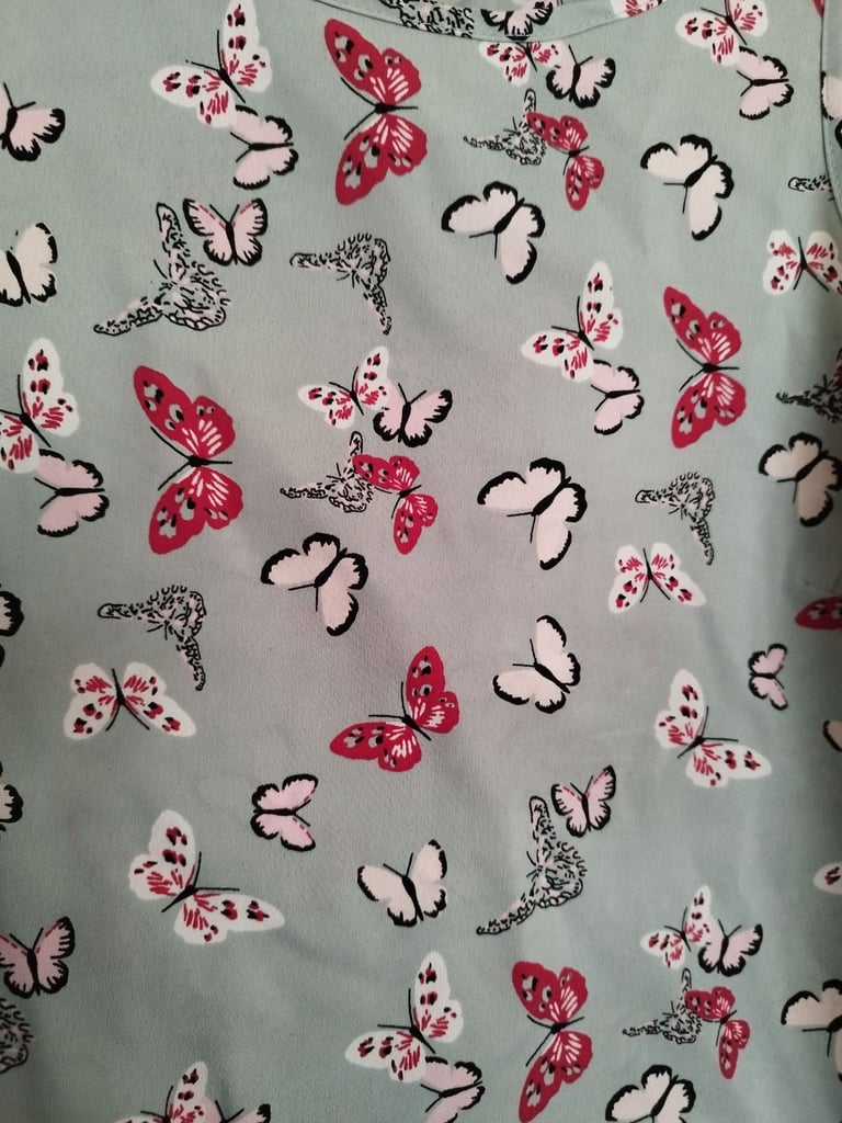 Grey pink butterfly tank top 10