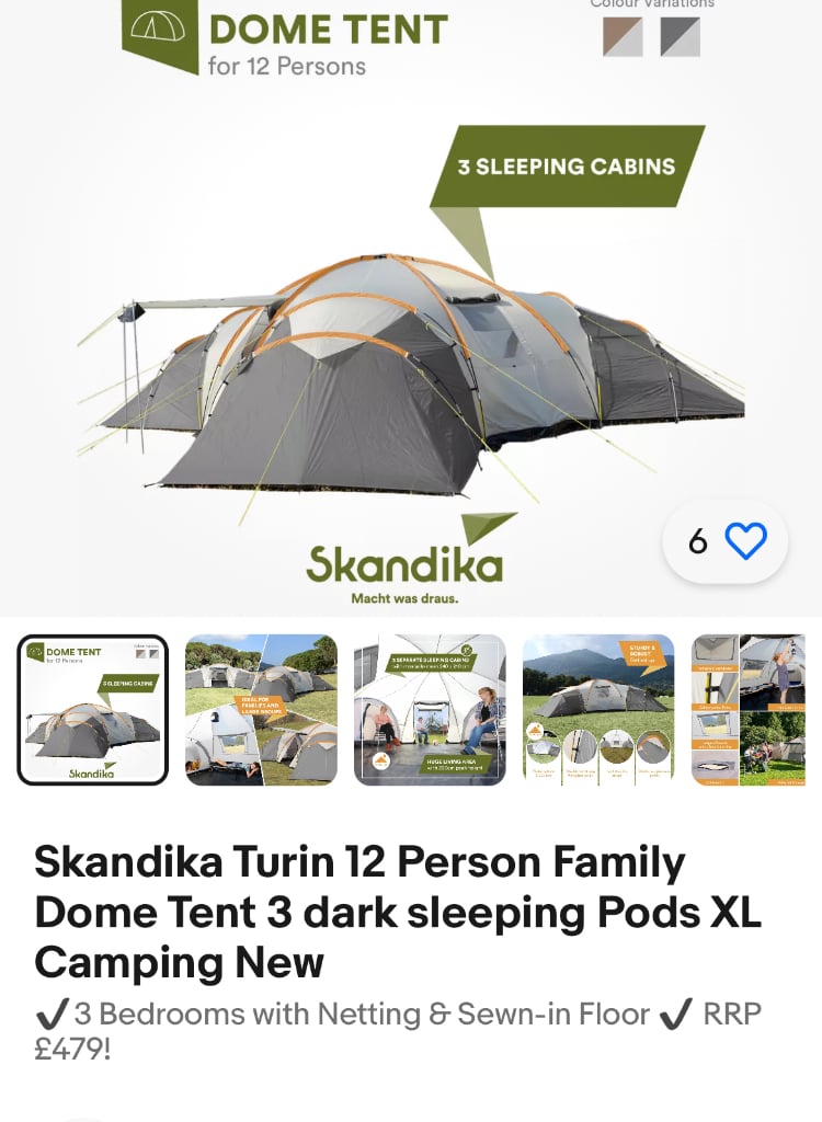 Skandika Turin 12 man dome tent