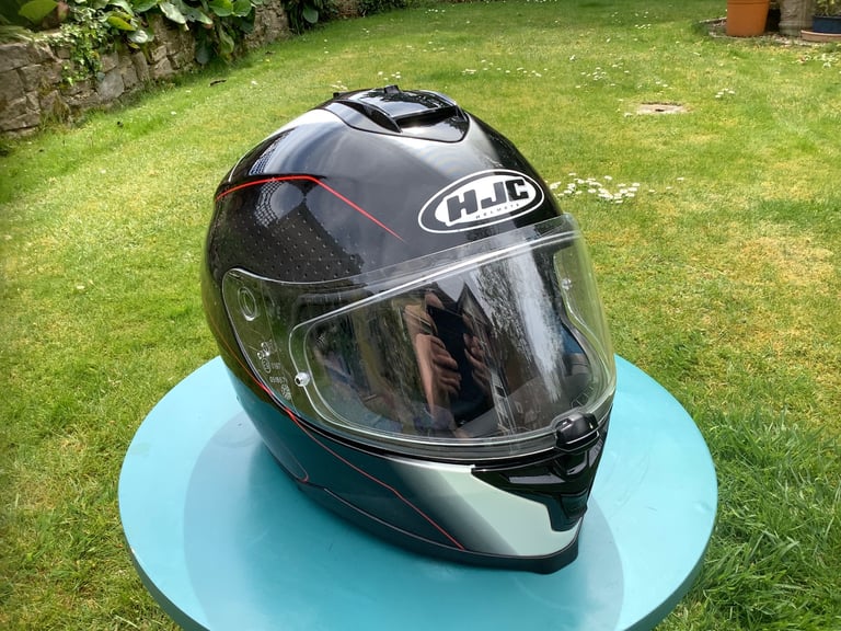 ⛑️ HJC IS-17 ARCUS MC1 MOTORCYCLE 🏍️ HELMET 🪖 BLACK/RED (SIZE M 58cm)