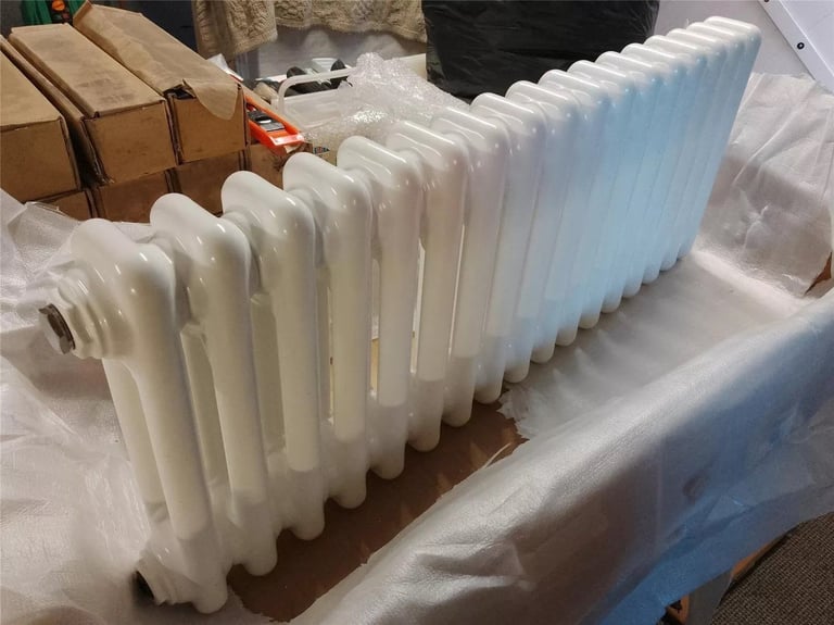 image for New Horizontal 2 Column Radiator height 300mm x Length 765mm in White .