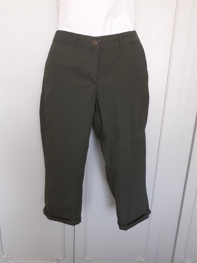 image for UNWORN - DOR PERKINS 100% COTTON CROPPED TROUSERS - SIZE 8
