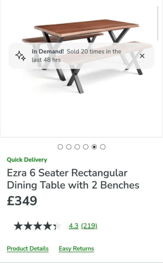 image for Table and bench set