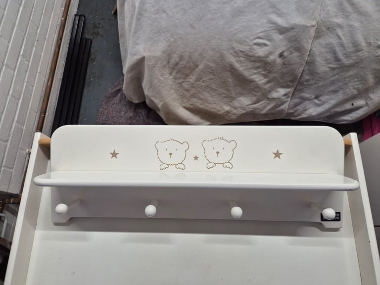 Tutti bambini wardrobe, changer, toy box and shelfd shelf