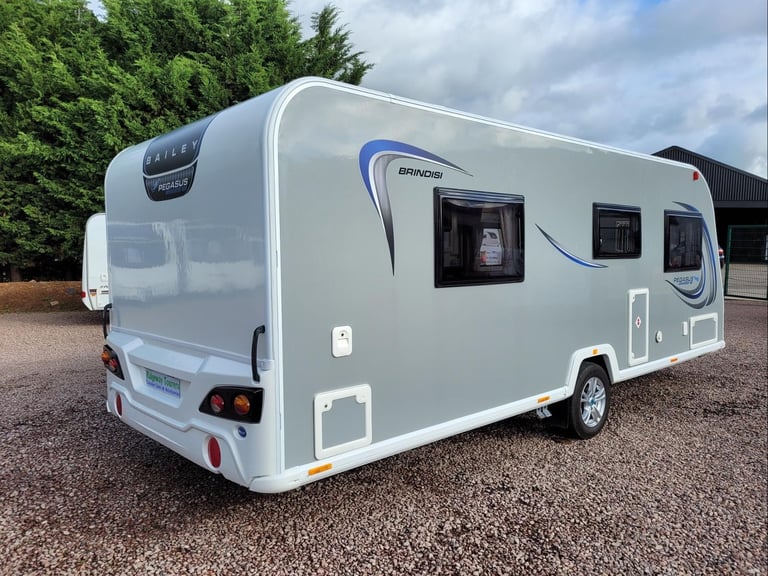 Bailey Pegasus Grande SE Brindisi 2023 Single Axle 4 Berth - 8FT Wide, Fixed Bed