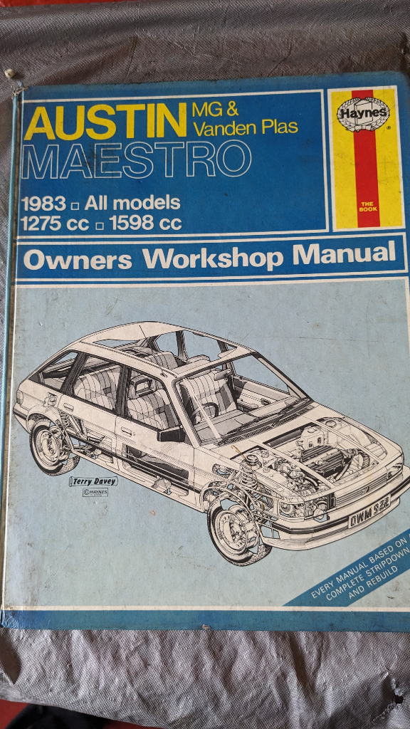 Austin MG & Vanden Plas Maestro 1983 Haynes Workshop Manual 
