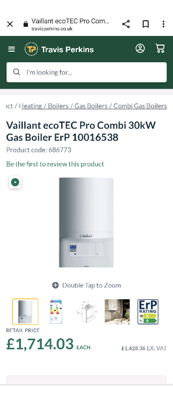 image for Vaillant ecoTEC pro 30 Boiler 