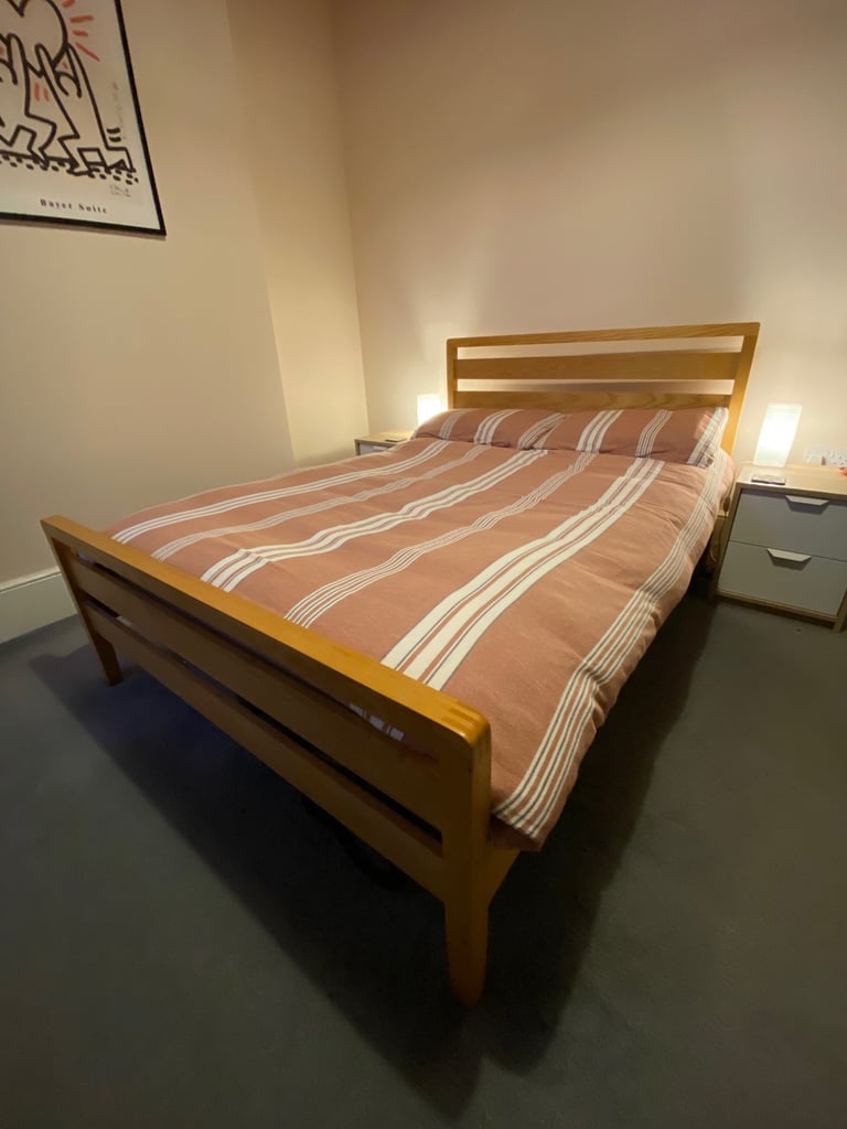 image for Wooden double bed frame 