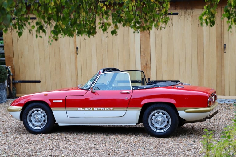 1972 Lotus Elan  Sprint DHC, 1972.  Stunning in glorious Team Lotus Gold-Leaf colours. Convertibl...
