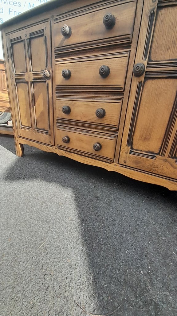 Ercol solid light elm sideboard