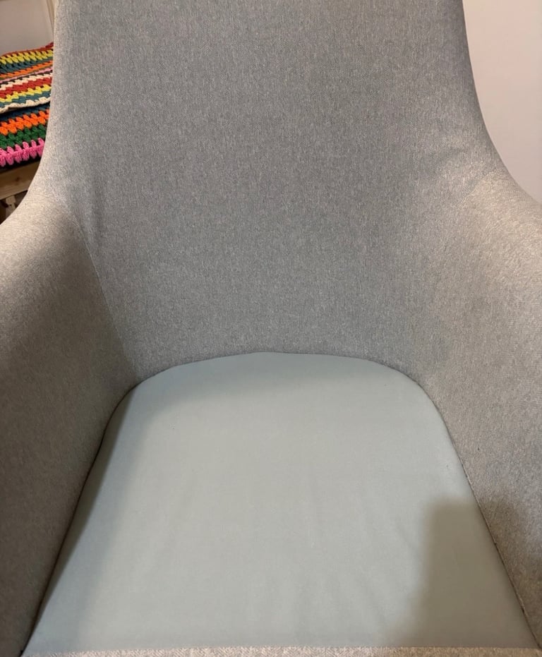 Tutti Bambini Oscar Rocking Nursing Chair Pebble Grey with Back Support Cushion