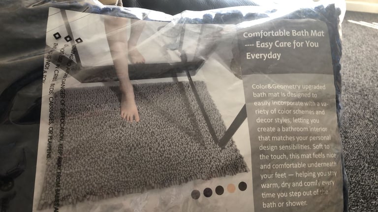 image for Color G Bath Mat 50 x 80 Cm, Bathroom Mat Absorbent, Non Slip, Soft, Fluffy,