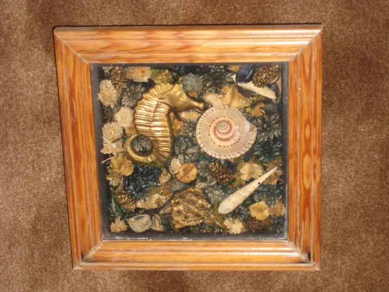 image for Ocean and Seashore Montage in Glazed Wooden Frame for £5.00