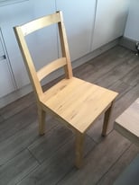 Ikea hardwood dining chairs x4