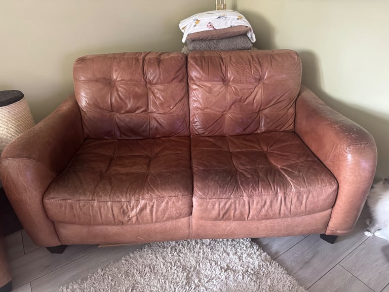 FREE 2x leather sofas 